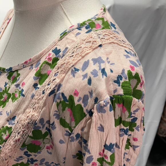 Matilda Jane Like a Lady Floral Tunic Blouse Womens XL Pink Boho Preppy Feminine - Picture 11 of 16
